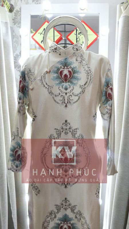 ÁO DÀI RỂ GẤM HOA