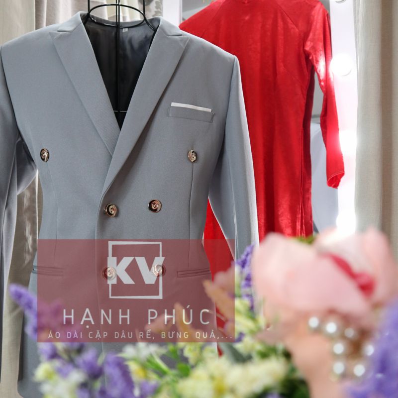 ÁO VEST XANH XÁM 